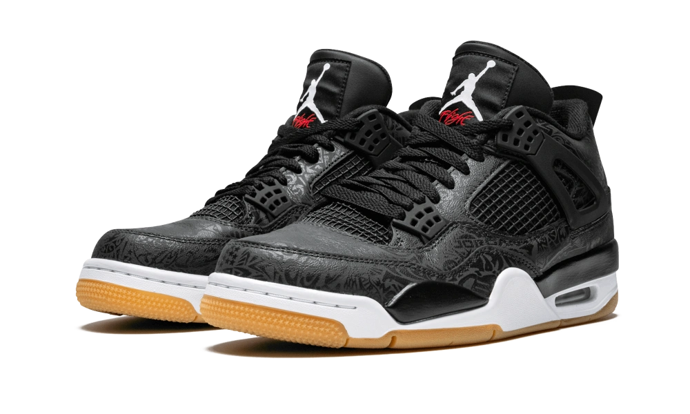 Jordan 4 Retro Laser Black Gum (GS) - Image 1