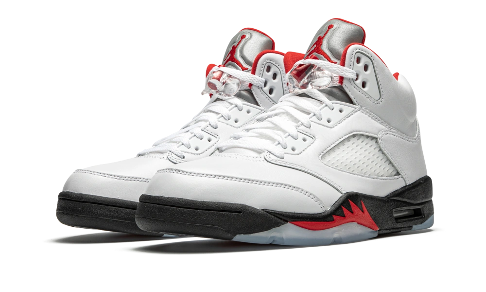 Jordan 5 Retro Fire Red Silver Tongue (2020) - Image 1