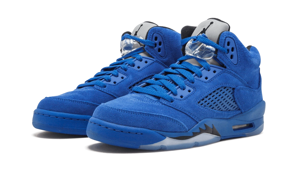 Jordan 5 Retro Blue Suede (GS) - Image 1