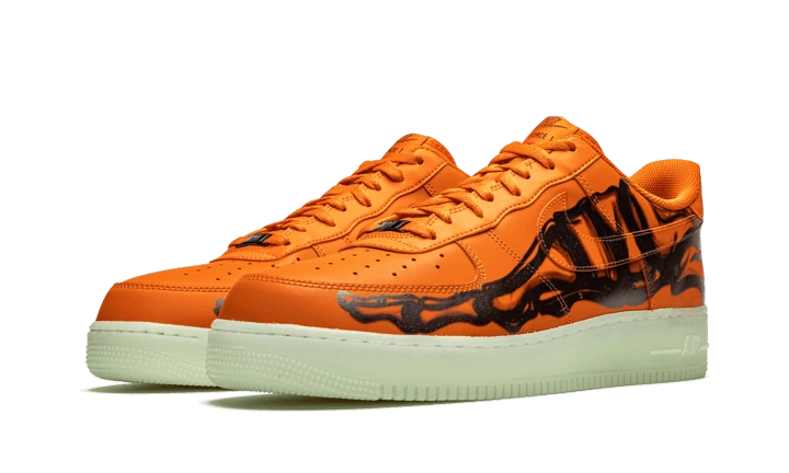 Nike Air Force 1 Low Orange Skeleton Halloween (2020) - Image 1