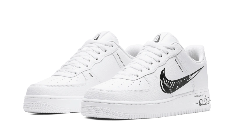 Nike Air Force 1 Low Sketch White Black - Image 1