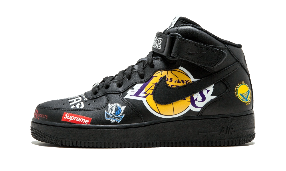Photo du produit Nike Air Force 1 Mid Supreme NBA Black