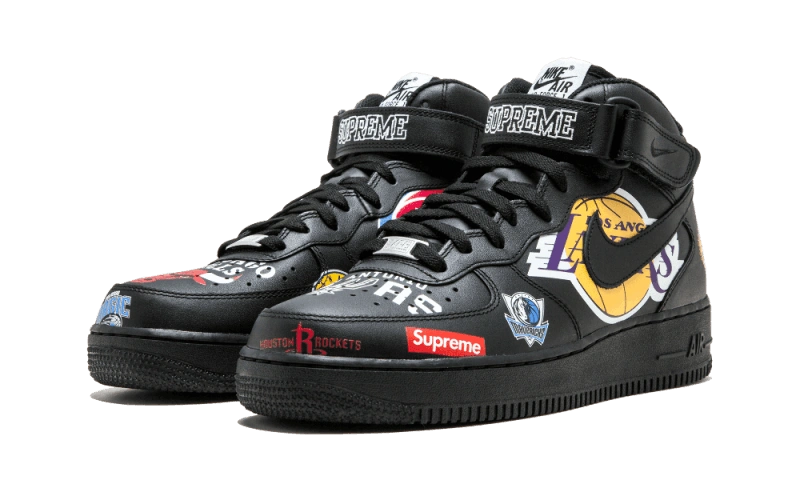 Nike Air Force 1 Mid Supreme NBA Black - Image 1