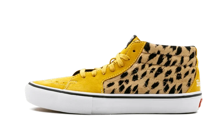 Photo du produit Vans Sk8-Mid Supreme Velvet Leopard Gold