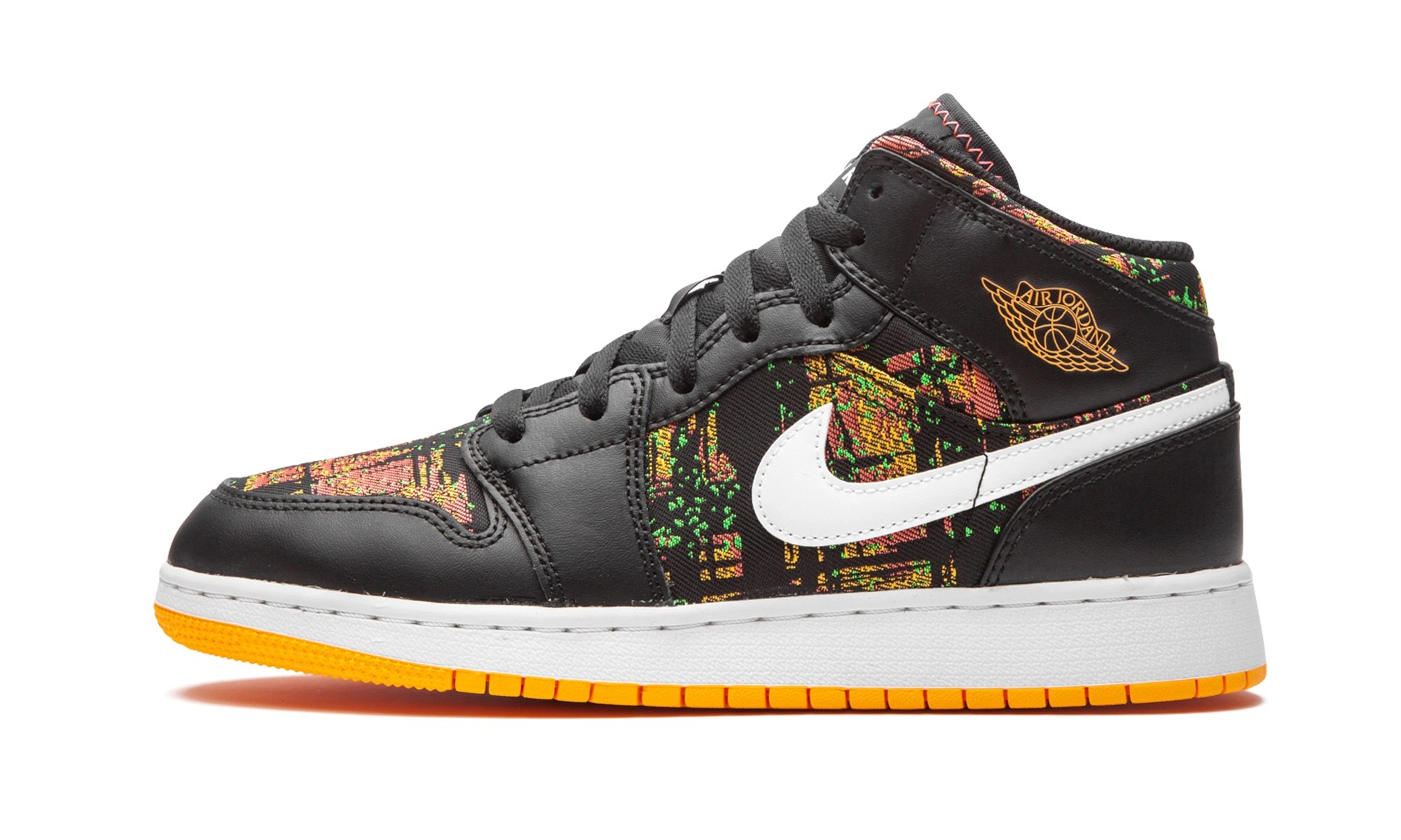 Photo du produit Jordan 1 Mid Black Laser Orange Bright Melon (GS)