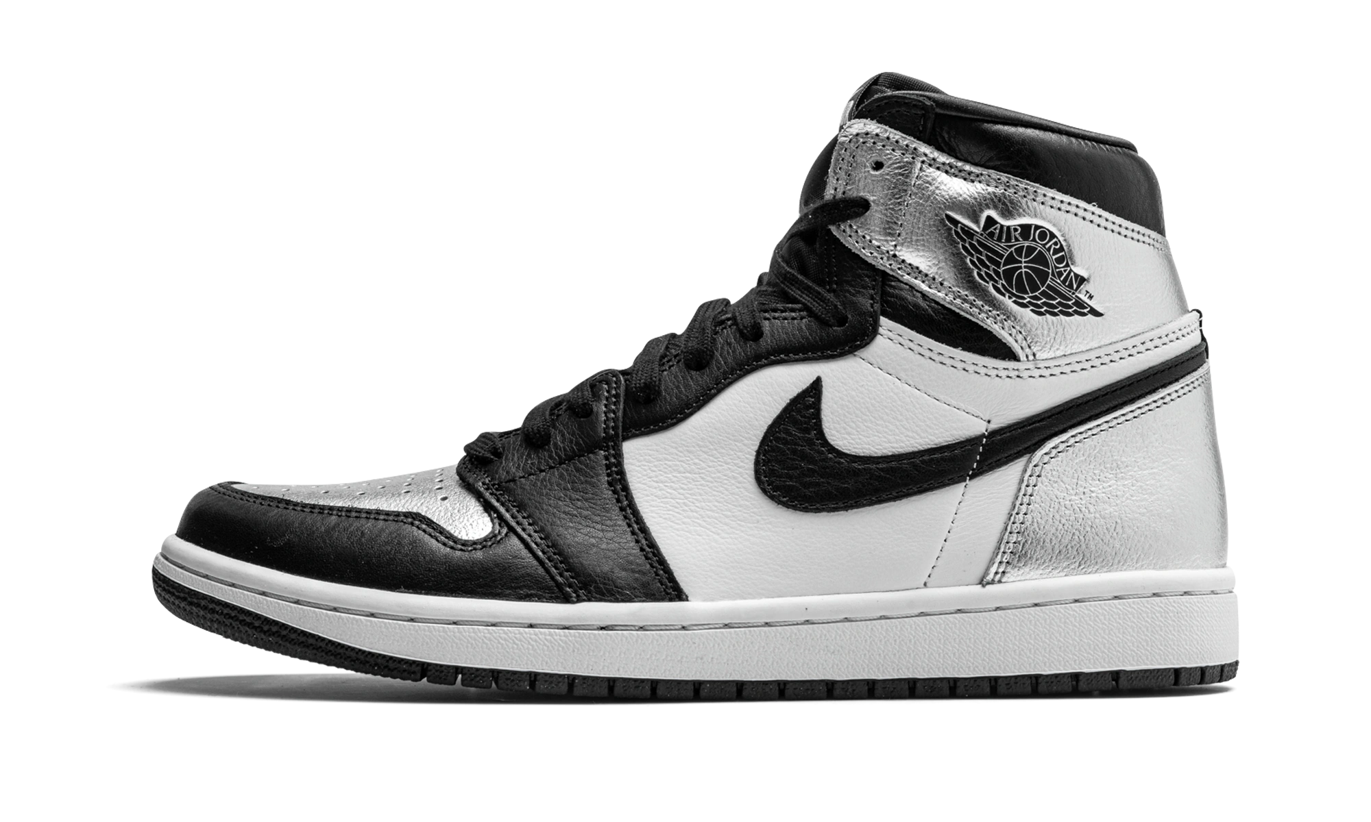 Jordan 1 Retro High Black Silver Toe (W) - Image 1