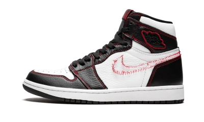 Jordan 1 Retro High Defiant White Black Gym Red