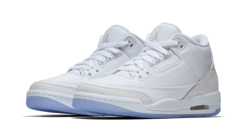 Jordan 3 Retro Pure White 2018 (GS) - Image 1