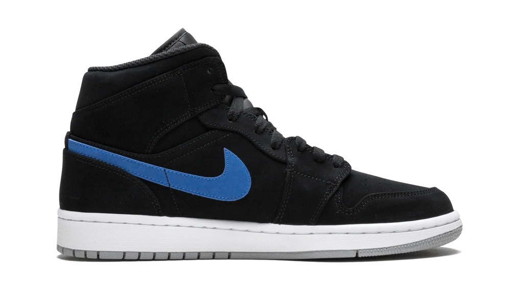 Jordan 1 Mid Multi-Color Swoosh Black - Image 2