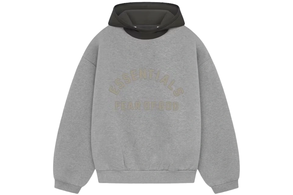 Foto del prodotto Fear of God Essentials Nylon Fleece Hoodie Dark Heather Oatmeal/Ink