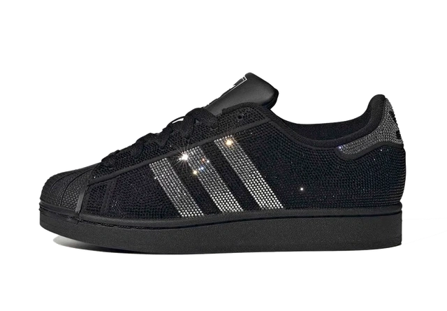 adidas Superstar II Rhinestone Black Silver (W) productfoto