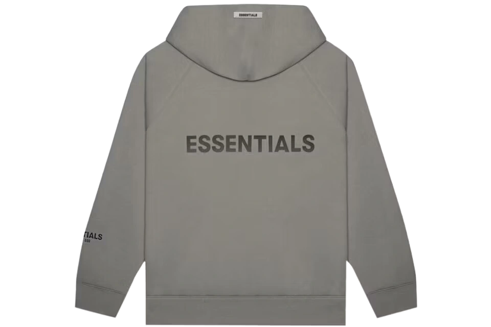 Fear of God Essentials Full Zip Up Hoodie Applique Logo Gray Flannel/Charcoal - Image 1