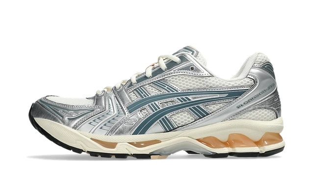 ASICS Gel-Kayano 14 Birch Pure Silver Teal Gold productfoto