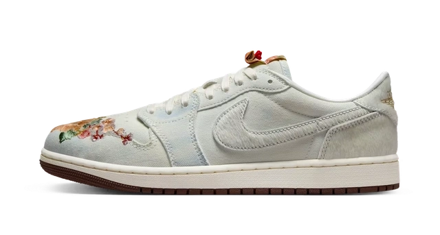 Jordan 1 Retro Low OG Football Grey Sail Light Chocolate - Image 1