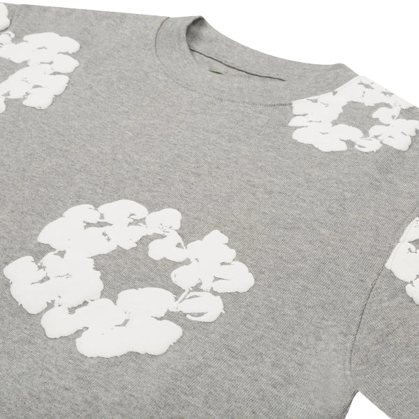 Denim Tears Long Sleeve Cotton Wreath T-shirt Grey | Buy online