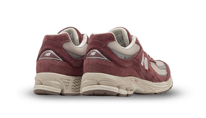 New Balance 2002R Washed Burgundy Timberwolf Slate Grey - Image 2