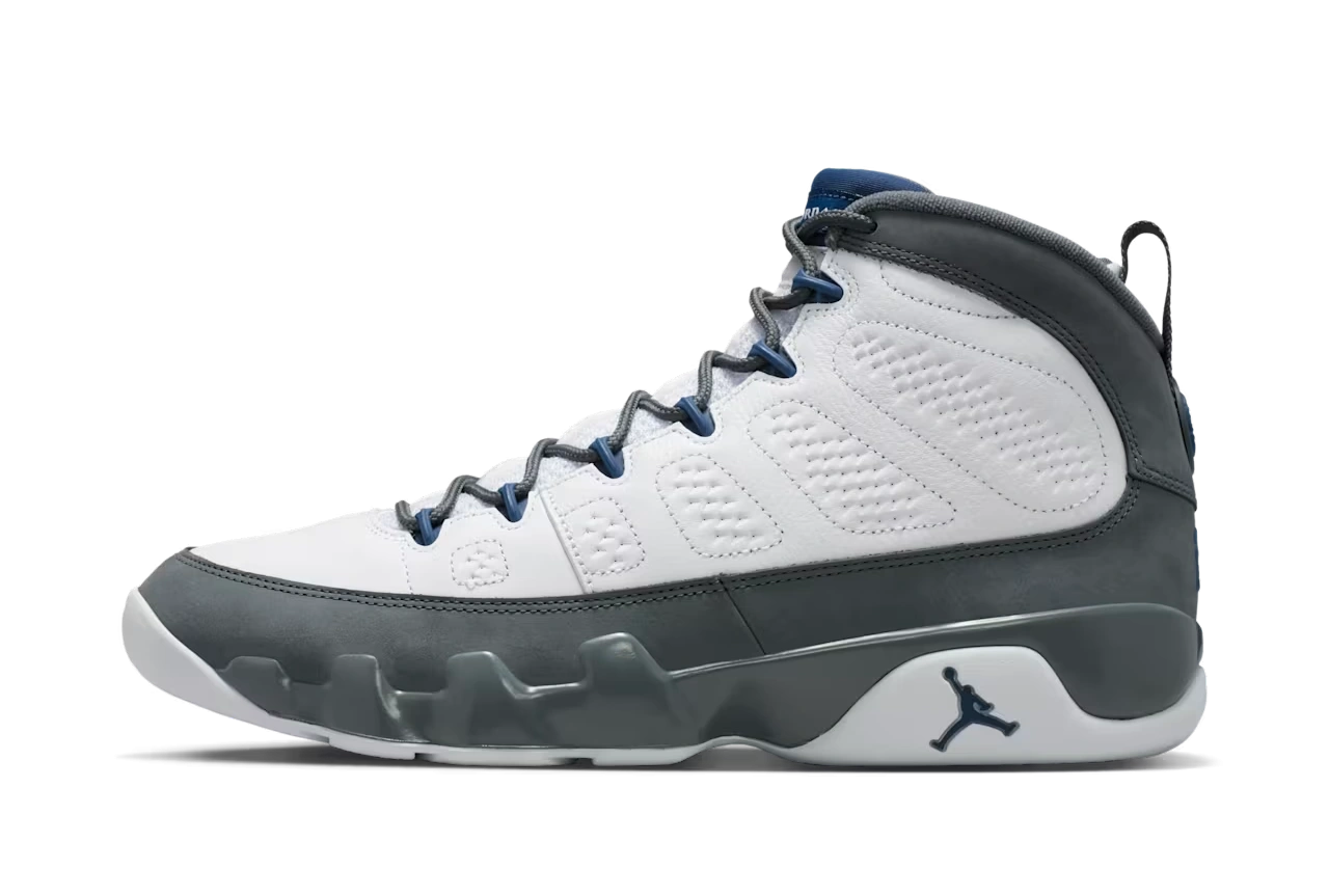 Jordan 9 Retro Flint Grey French Blue (2026) Produktfoto