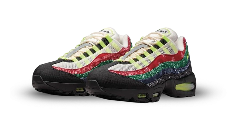 Nike Air Max 95 OG Big Bubble Neon Paisley Bandana - Image 2