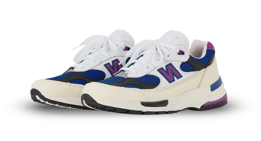 New Balance 992 MiUSA White Royal Purple Fuchsia - Image 1