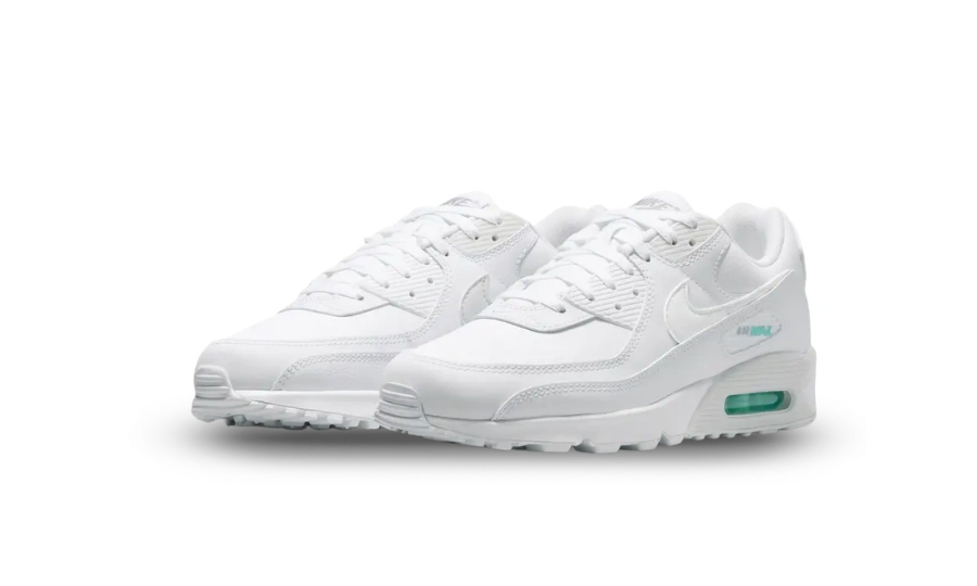 Nike Air Max 90 'White & Hyper Turquoise' - Image 1