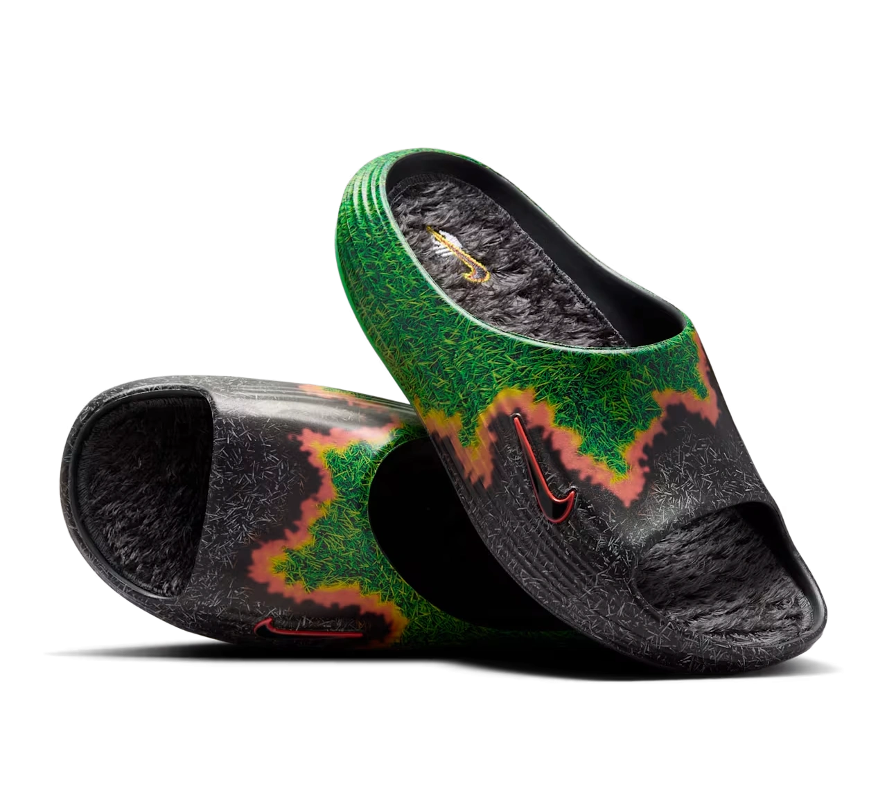 Nike ReactX Rejuven8 Slide .SWOOSH Touch Grass Dark Smoke Grey Kelly Green - Image 1