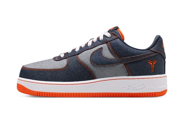 Nike Air Force 1 Low Protro Kobe Bryant Denim Obsidian Safety Orange