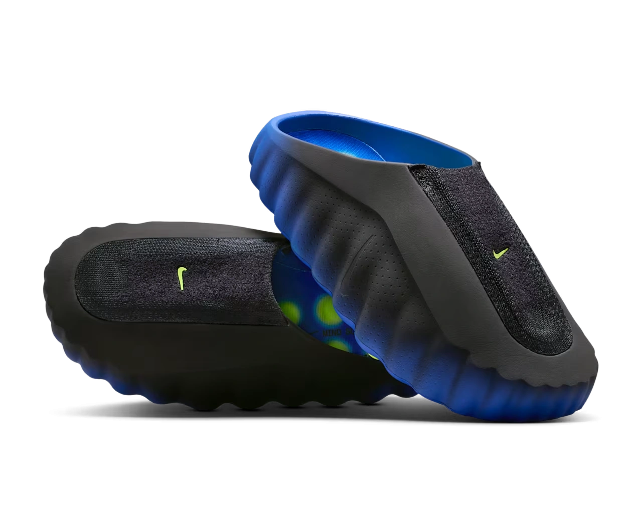 Nike Mind 001 Flyknit Slide Hyper Royal Black - Image 1