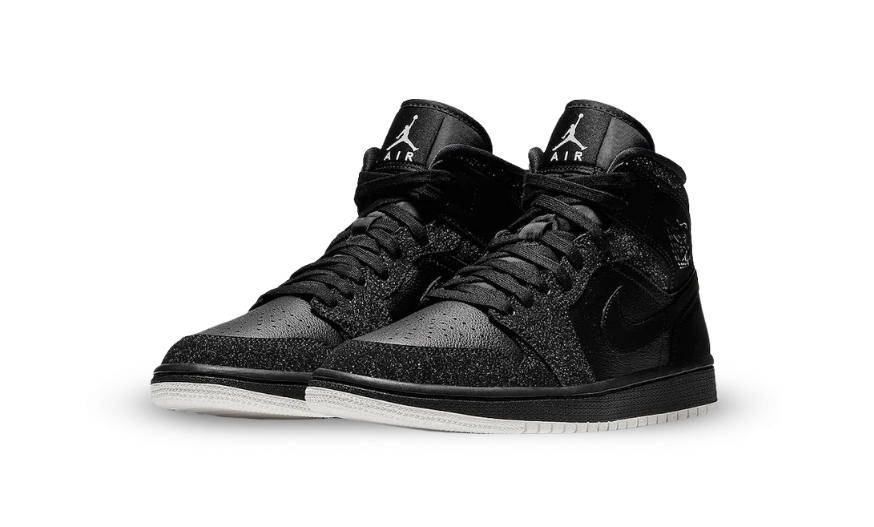 Jordan 1 Mid Glitter Black (W) - Image 1