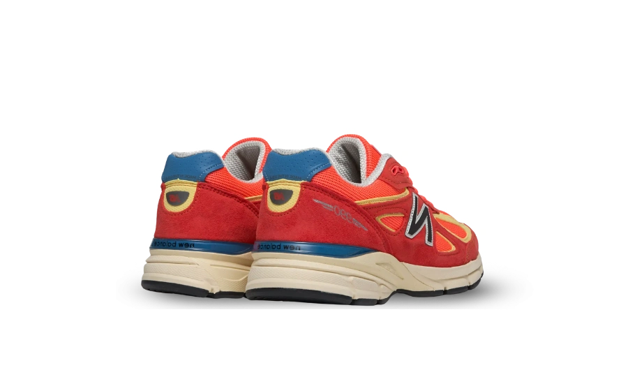 New Balance 990v4 MiUSA Urgent Red Maize - Image 1