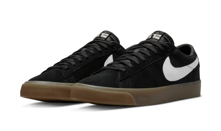 Nike SB Zoom Blazer Low GT Black White Gum - Image 2