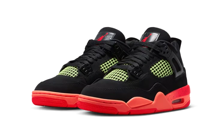 Jordan 4 Retro Black Infrared Barely Volt (GS) - Image 2