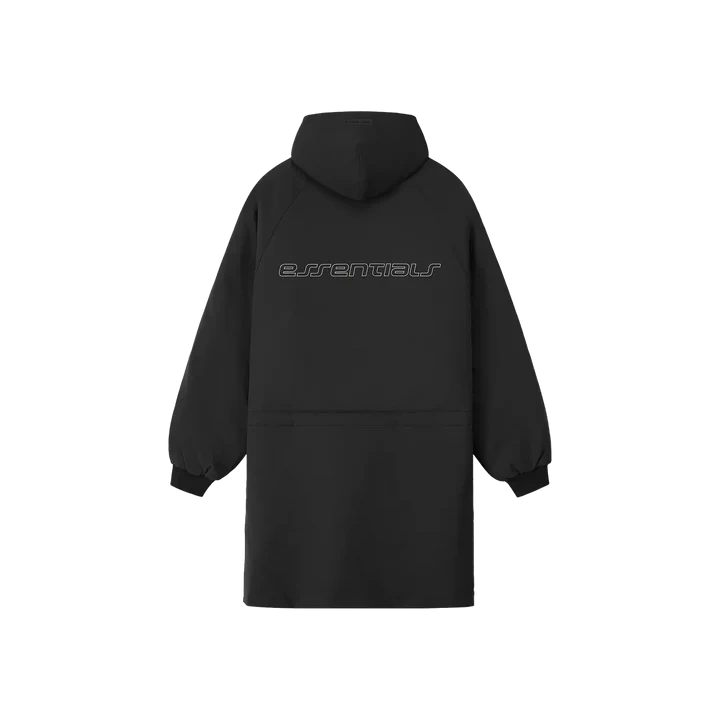 Fear of God Essentials Tech Nylon Hooded Parka Vintage Black - Image 1