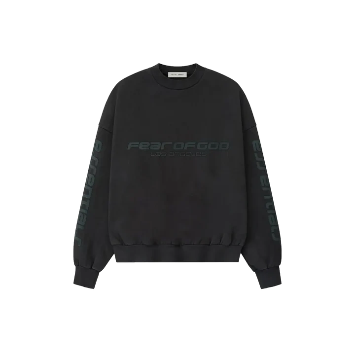 Fear of God Essentials Cropped Relaxed Sweatshirt Vintage Black
