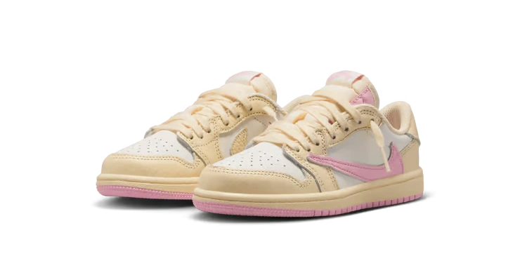 Jordan 1 Retro Low OG SP Travis Scott Shy Pink (PS) - Image 1