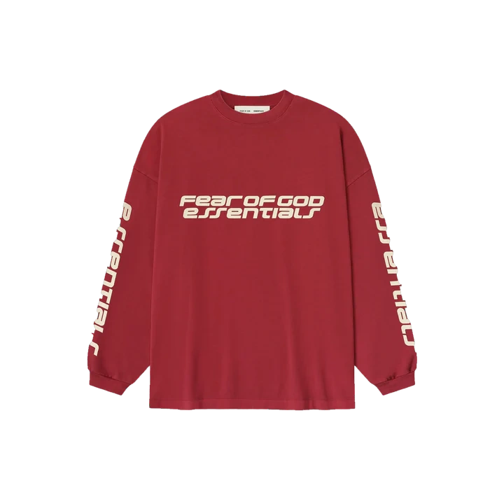 Foto del prodotto Fear of God Essentials 90's Long Sleeve Tee Crimson