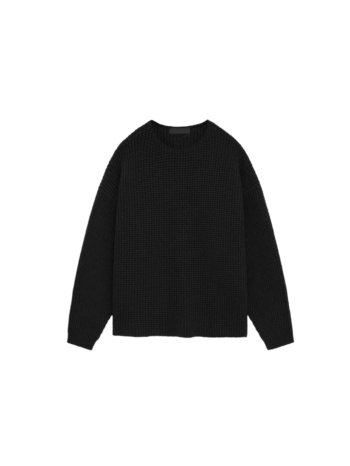 Foto del prodotto Fear of God Essentials Heavy Waffle Crewneck Sweater Black