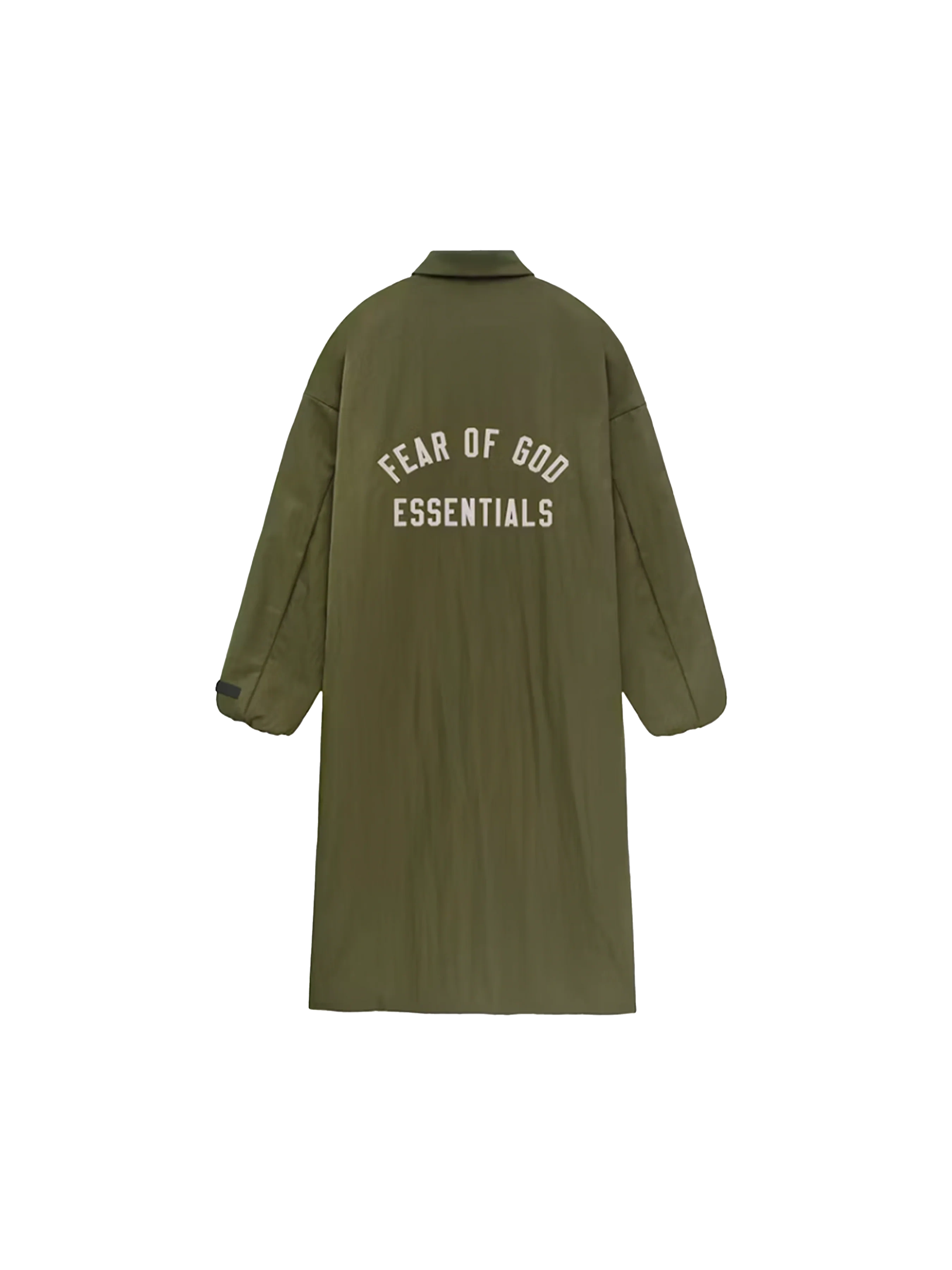 Fear of God Essentials Textured Nylon Trench Military - Image 1
