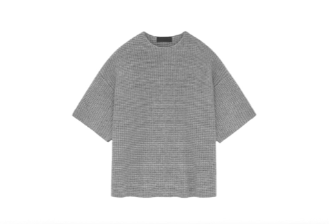 Foto del prodotto Fear of God Essentials Heavy Waffle Short Sleeve Crewneck Sweater Dark Heather