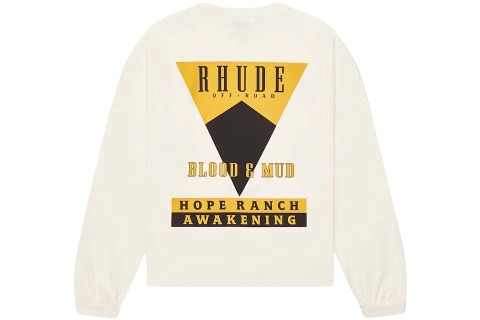 Rhude Blood And Mud LS Tee White - Image 1