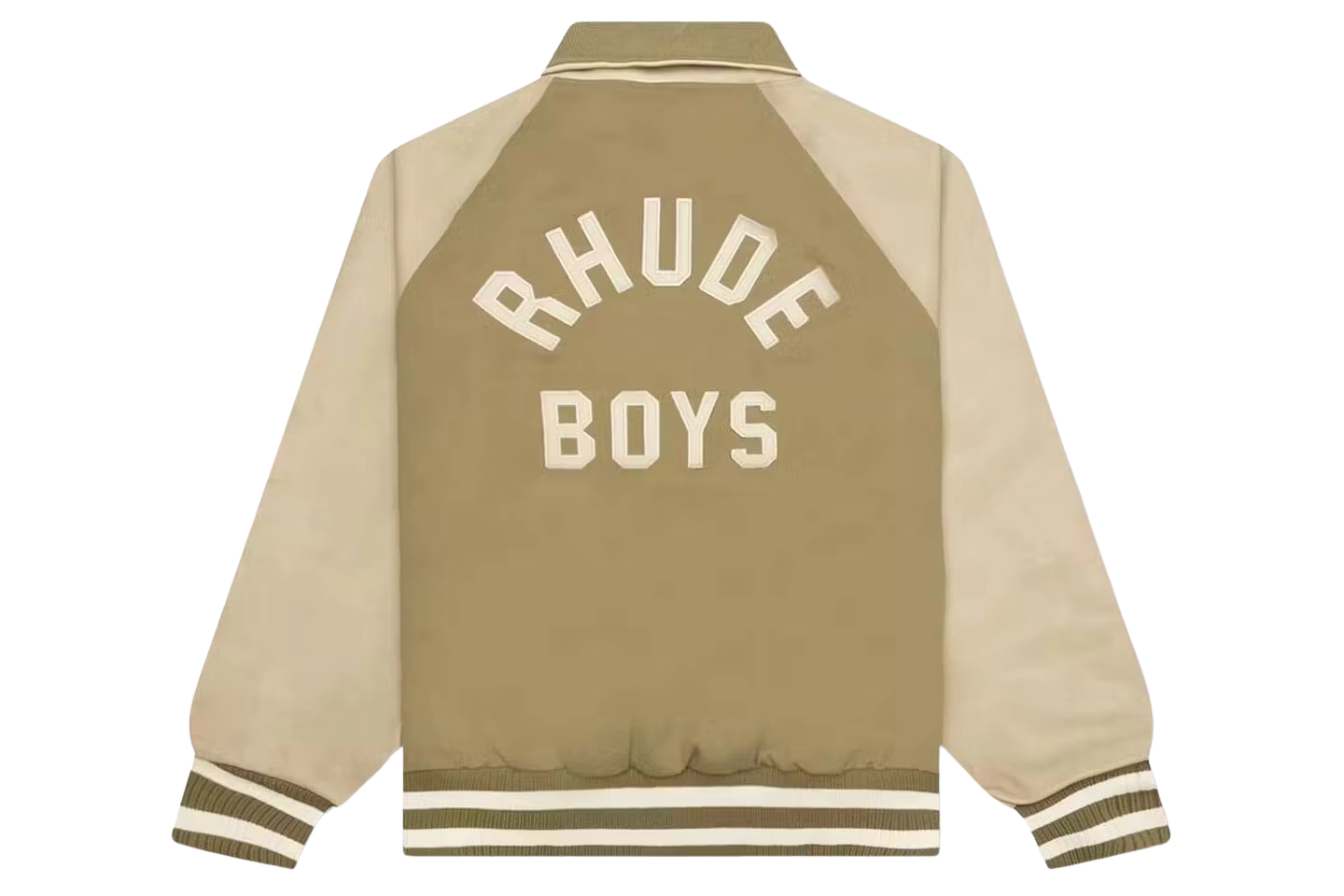 Rhude Twill 'Rhude Boys' Bomber Jacket Beige - Image 1