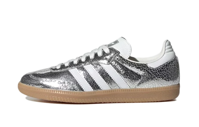 adidas Samba OG Silver Metallic Cracked Leather (W) Produktfoto