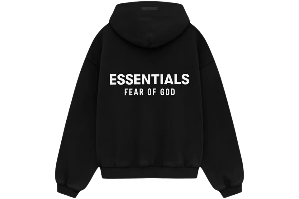 Fear of God Essentials Kids Fleece Hoodie Black - Image 1