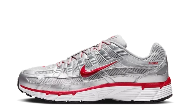 Nike P-6000 Metallic Silver Gym Red productfoto