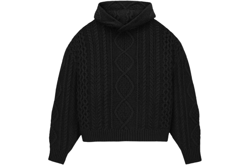 Foto del prodotto Fear of God Essentials Cable Knit Hoodie Jet Black