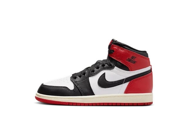 Photo du produit Jordan 1 Retro High OG Black Toe Reimagined (PS)