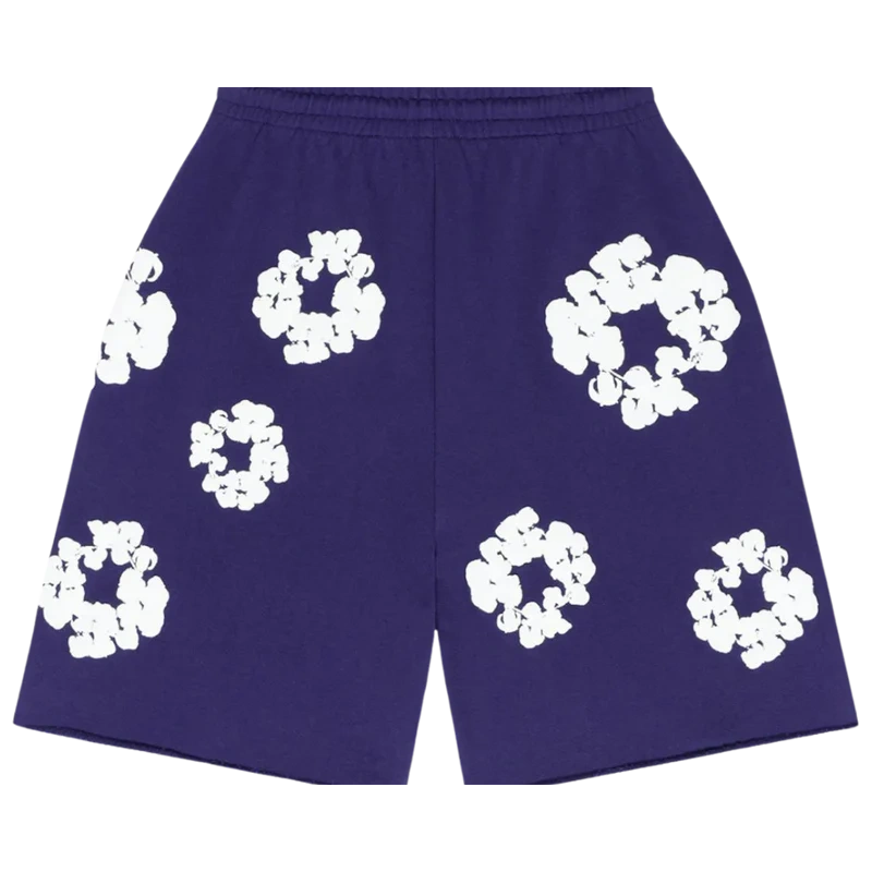 Denim Tears The Cotton Wreath Shorts Purple - Image 1
