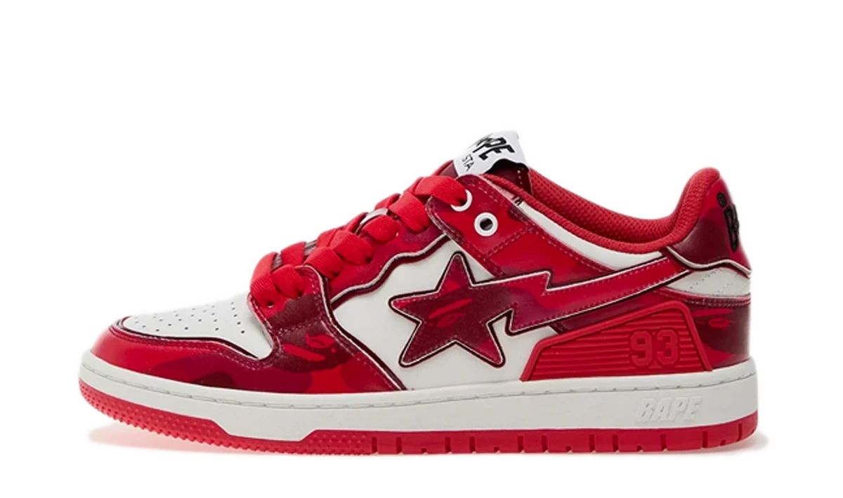 A Bathing Ape Bape SK8 STA 1 M2 'Red Camo' Produktfoto