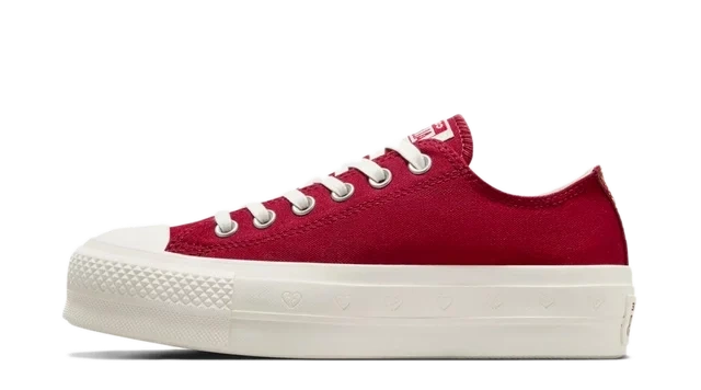 Converse Chuck Taylor All Star Lift Platform Low 'Park Red' productfoto