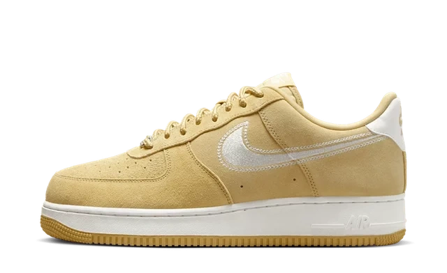 Nike Air Force 1 Low '07 LV8 Buff Gold Sail Embroidered Swoosh