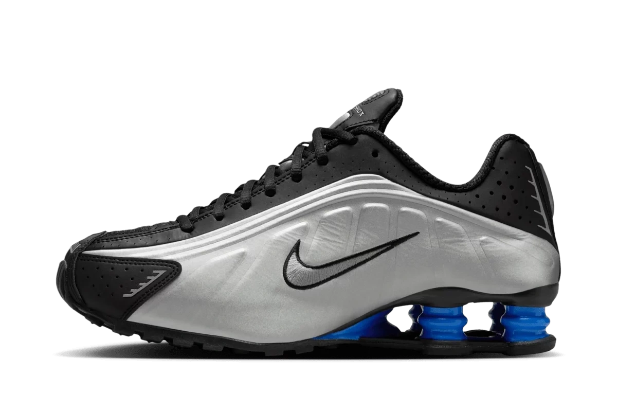 Nike Shox R4 Metallic Silver Black Racer Blue (W) product photo